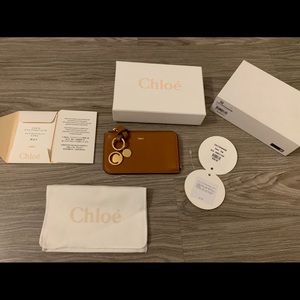 Chloe Tan Alphabet Zipper Card Holder